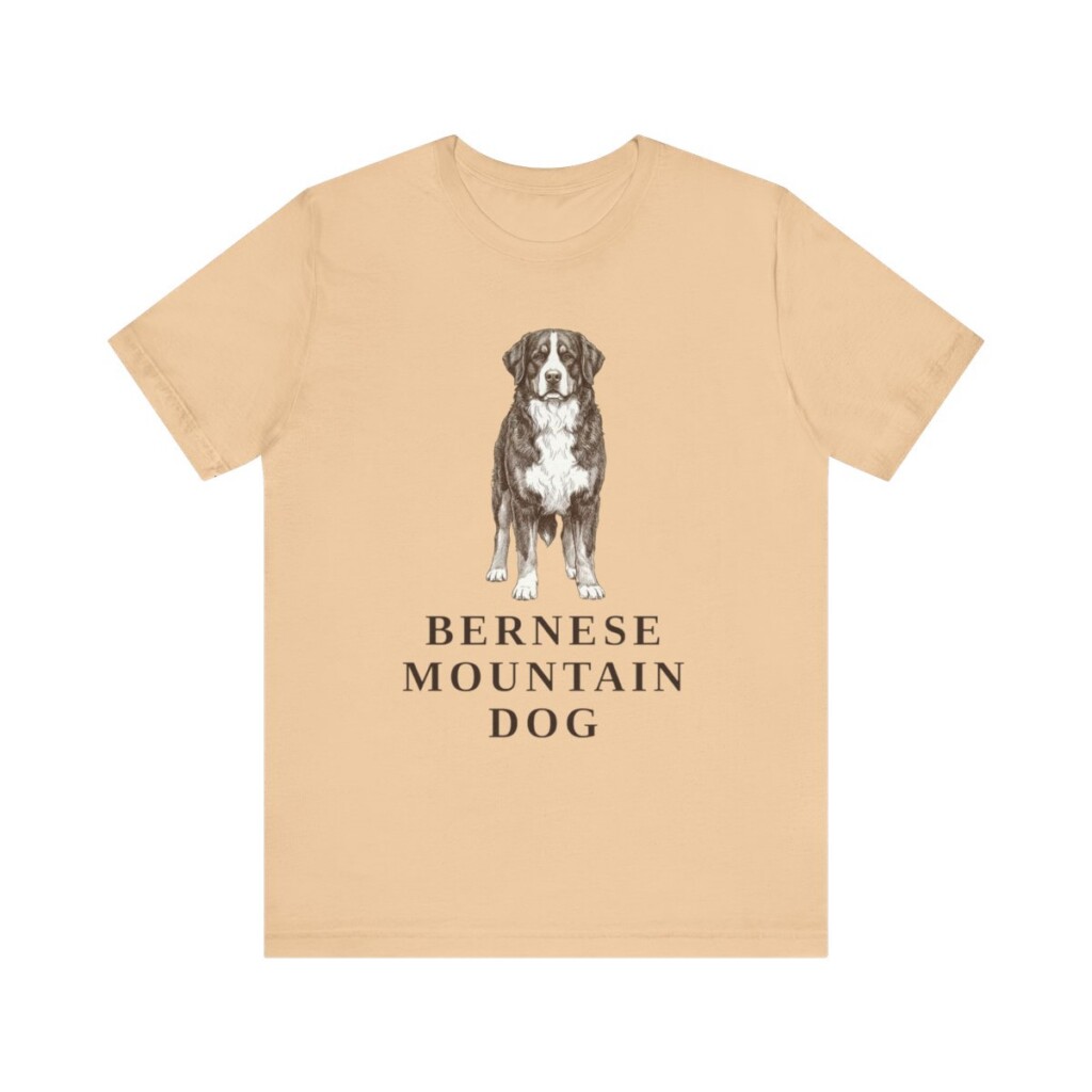 Bernese Mountain Dog Lover Shirt, Vintage Dog Sketch Tee, Dog Lover Gift