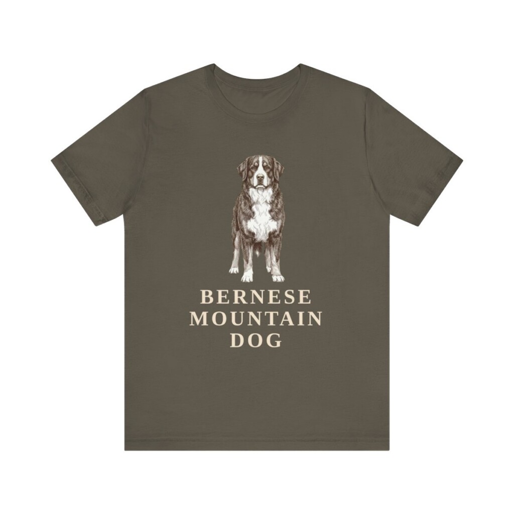 Bernese Mountain Dog Lover Shirt, Vintage Dog Sketch Tee, Dog Lover Gift