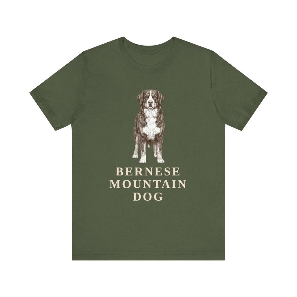 Bernese Mountain Dog Lover Shirt, Vintage Dog Sketch Tee, Dog Lover Gift
