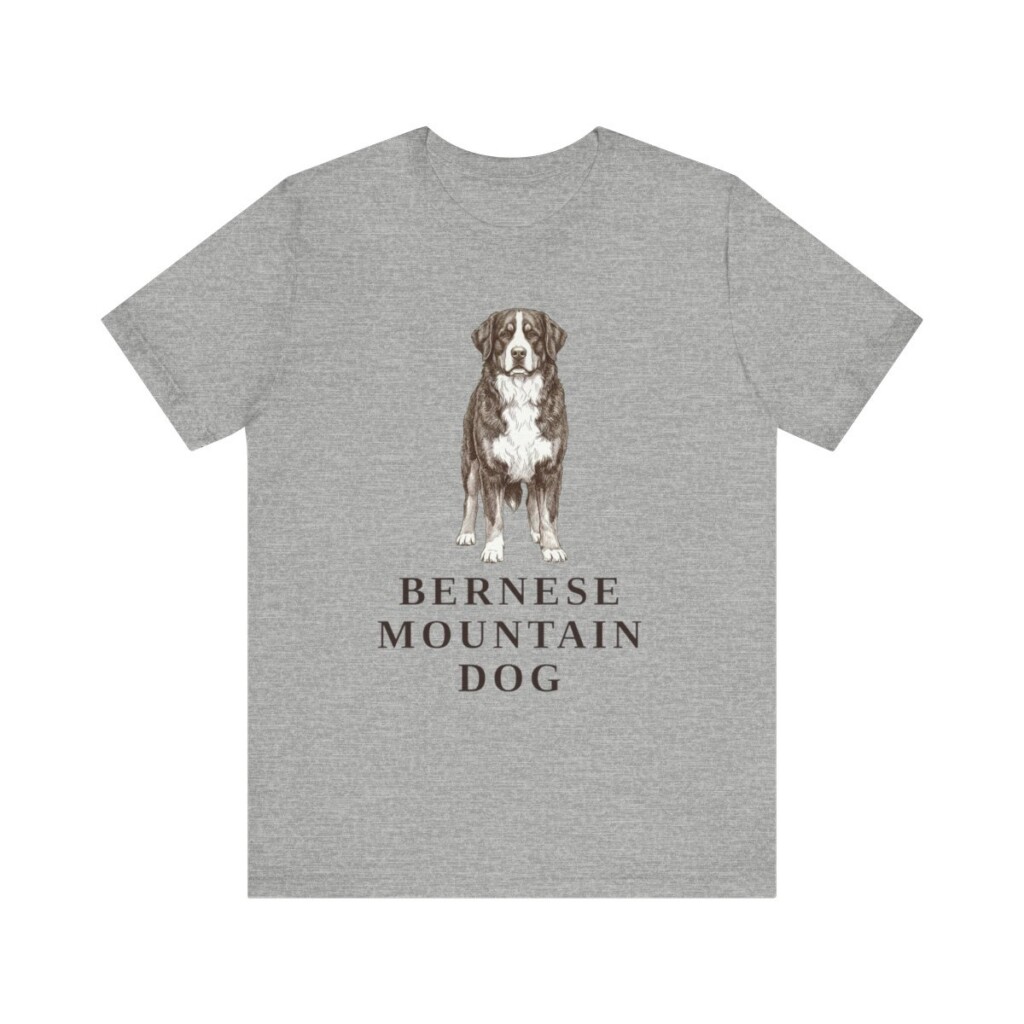 Bernese Mountain Dog Lover Shirt, Vintage Dog Sketch Tee, Dog Lover Gift