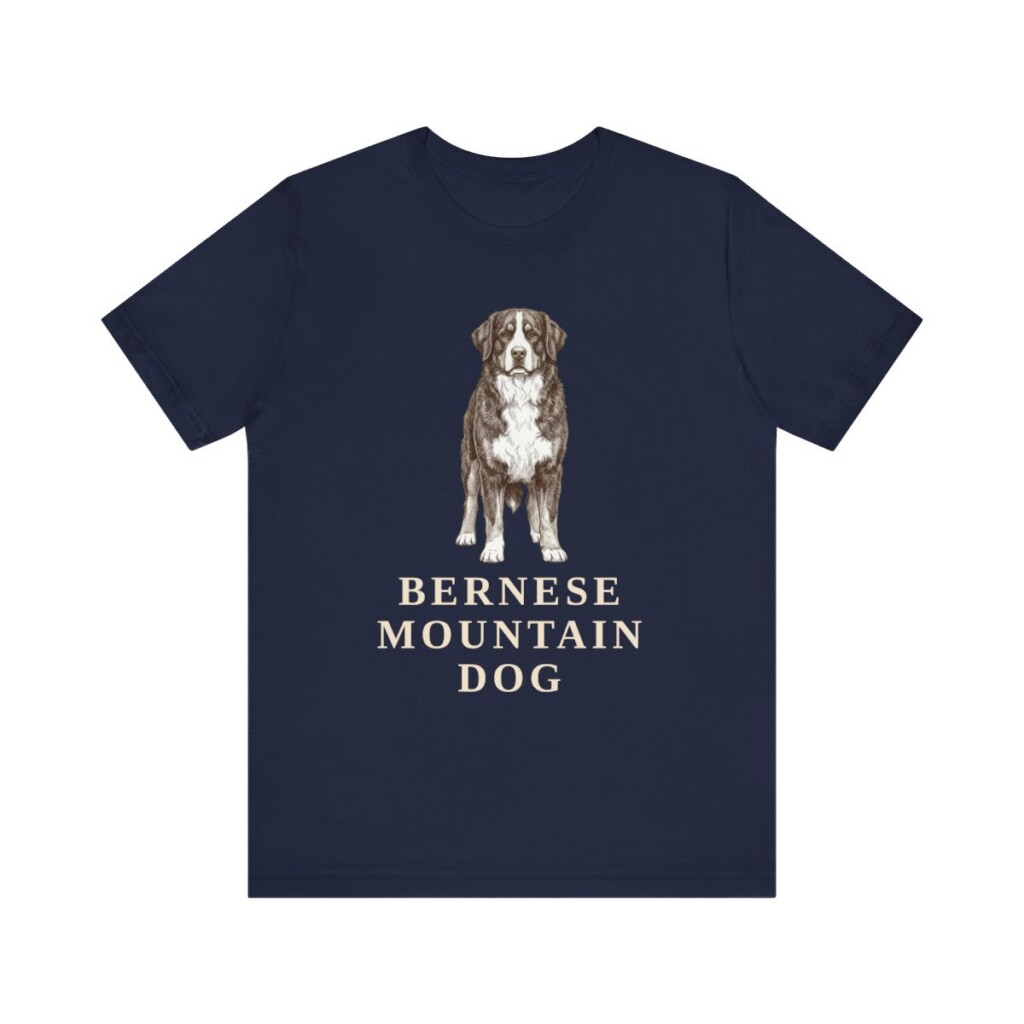 Bernese Mountain Dog Lover Shirt, Vintage Dog Sketch Tee, Dog Lover Gift