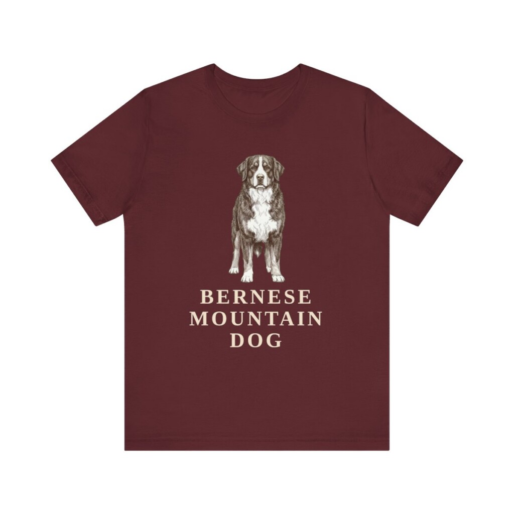 Bernese Mountain Dog Lover Shirt, Vintage Dog Sketch Tee, Dog Lover Gift