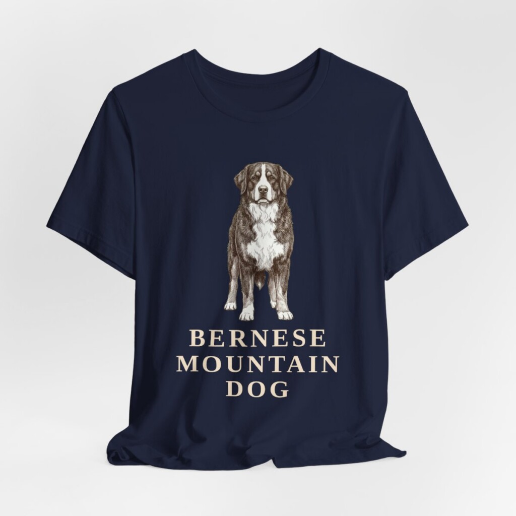 Bernese Mountain Dog Lover Shirt, Vintage Dog Sketch Tee, Dog Lover Gift