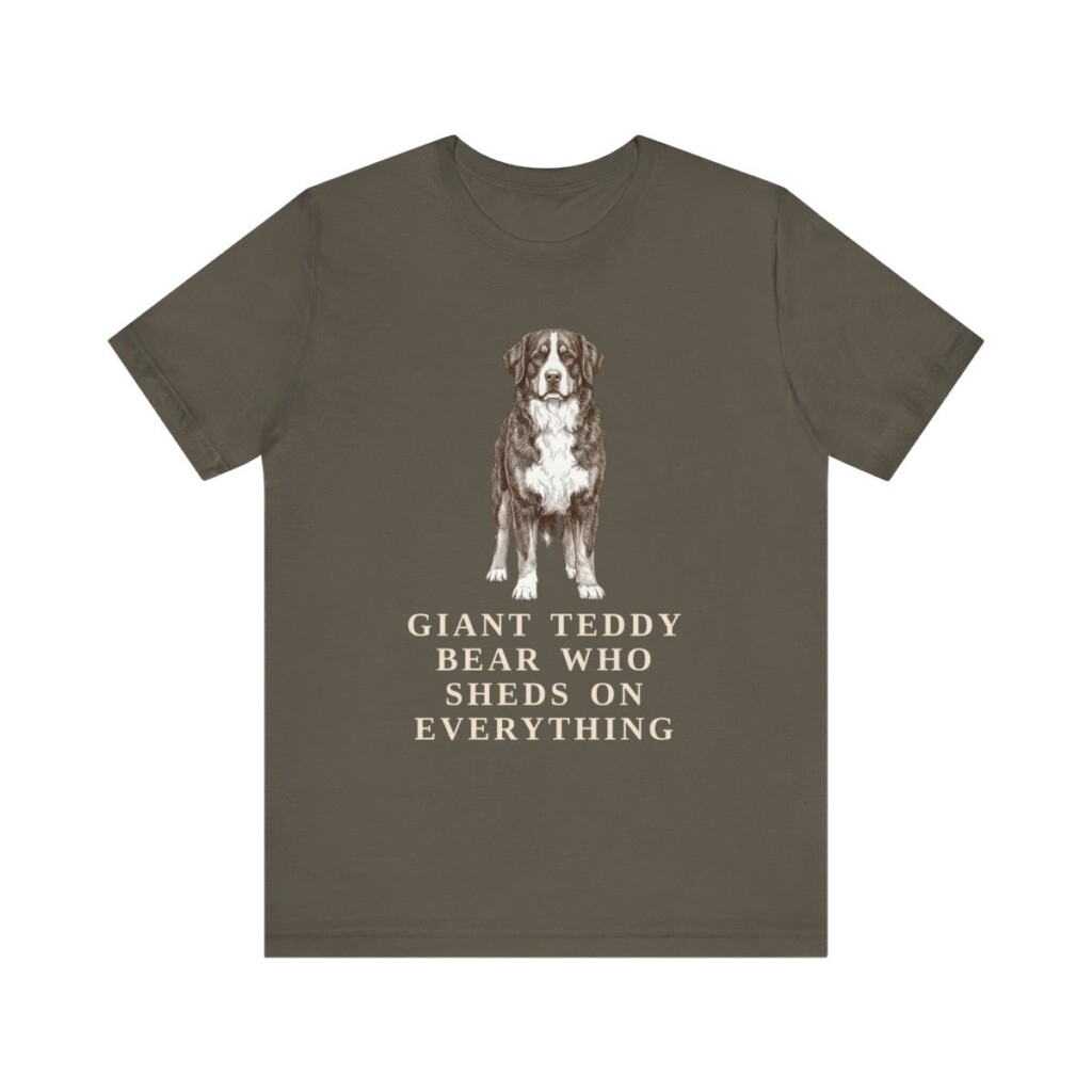 Bernese Mountain Dog Humor Shirt, Vintage Dog Sketch Tee, Dog Humor Gift