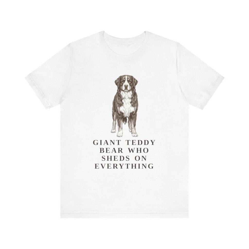 Bernese Mountain Dog Humor Shirt, Vintage Dog Sketch Tee, Dog Humor Gift