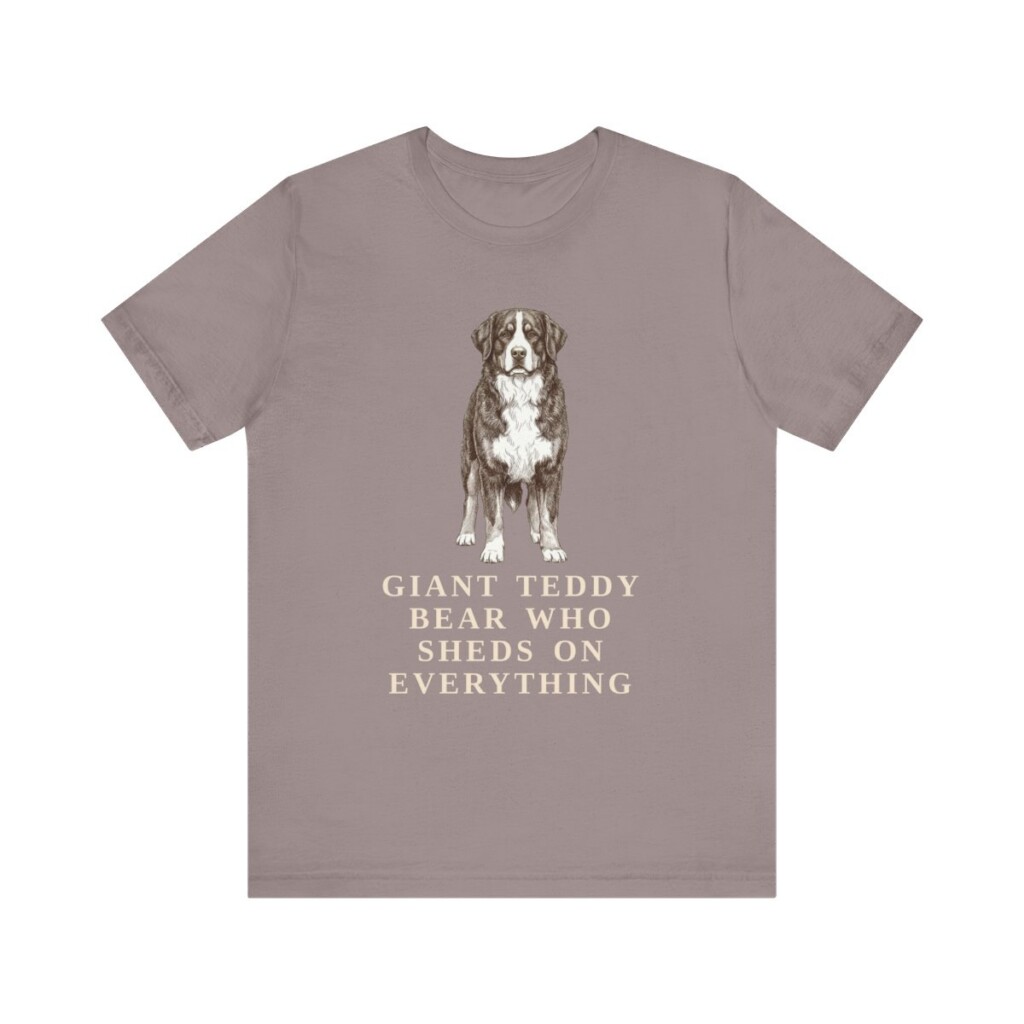 Bernese Mountain Dog Humor Shirt, Vintage Dog Sketch Tee, Dog Humor Gift
