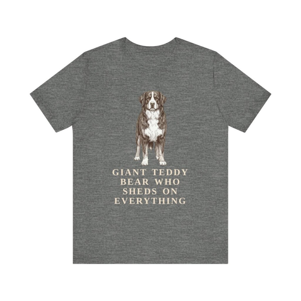 Bernese Mountain Dog Humor Shirt, Vintage Dog Sketch Tee, Dog Humor Gift