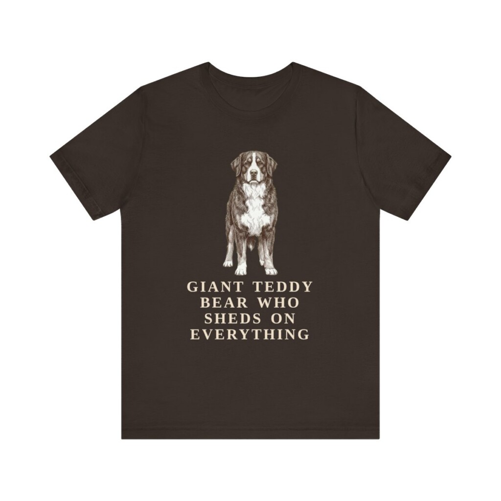 Bernese Mountain Dog Humor Shirt, Vintage Dog Sketch Tee, Dog Humor Gift