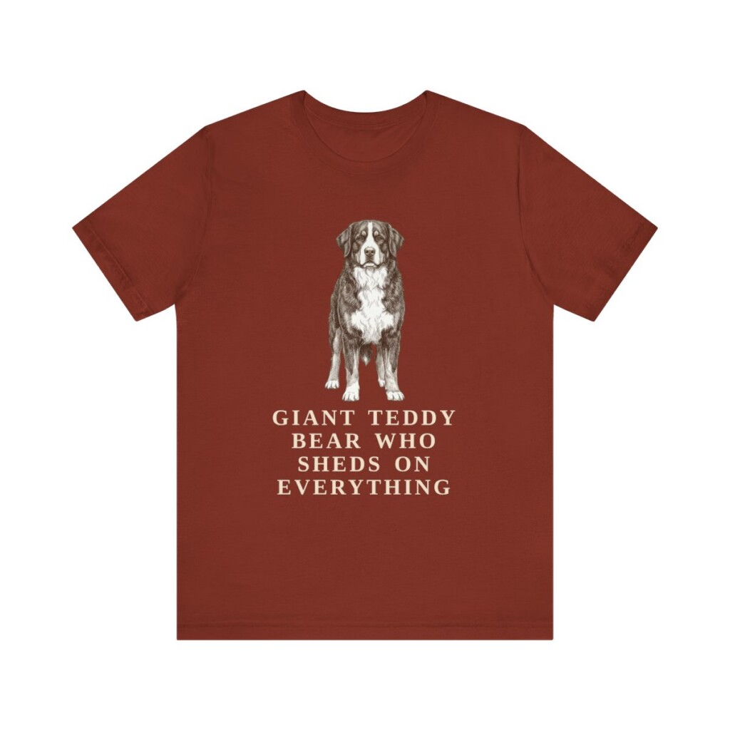 Bernese Mountain Dog Humor Shirt, Vintage Dog Sketch Tee, Dog Humor Gift