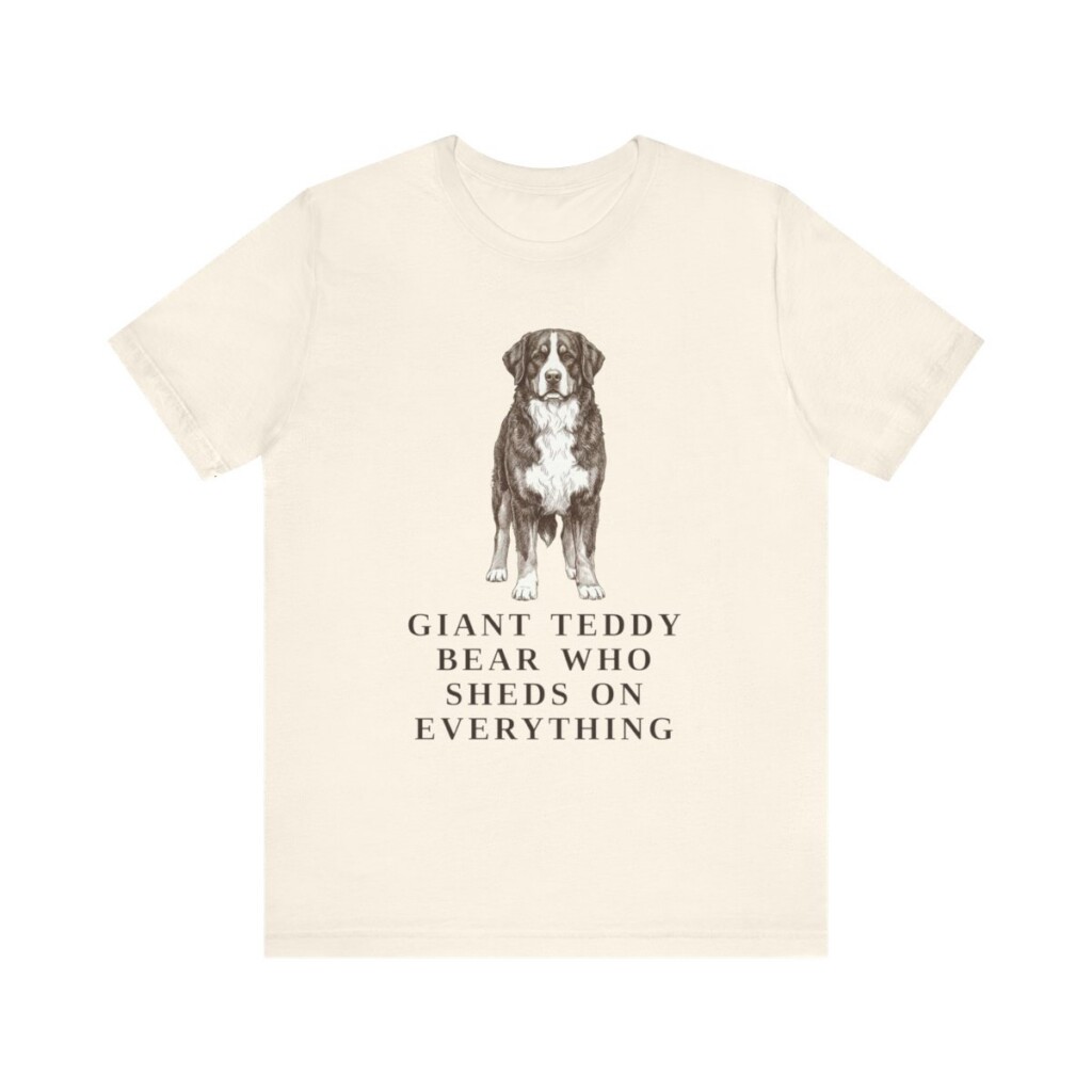 Bernese Mountain Dog Humor Shirt, Vintage Dog Sketch Tee, Dog Humor Gift