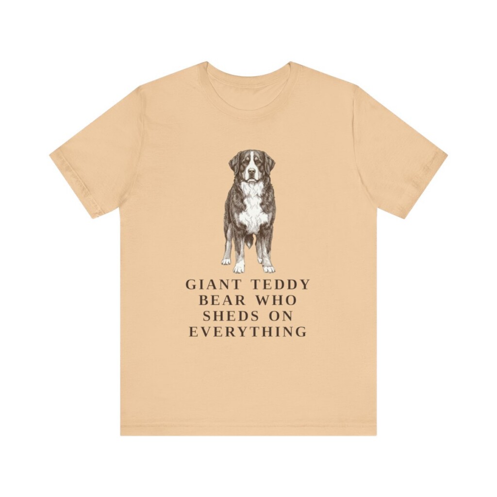 Bernese Mountain Dog Humor Shirt, Vintage Dog Sketch Tee, Dog Humor Gift