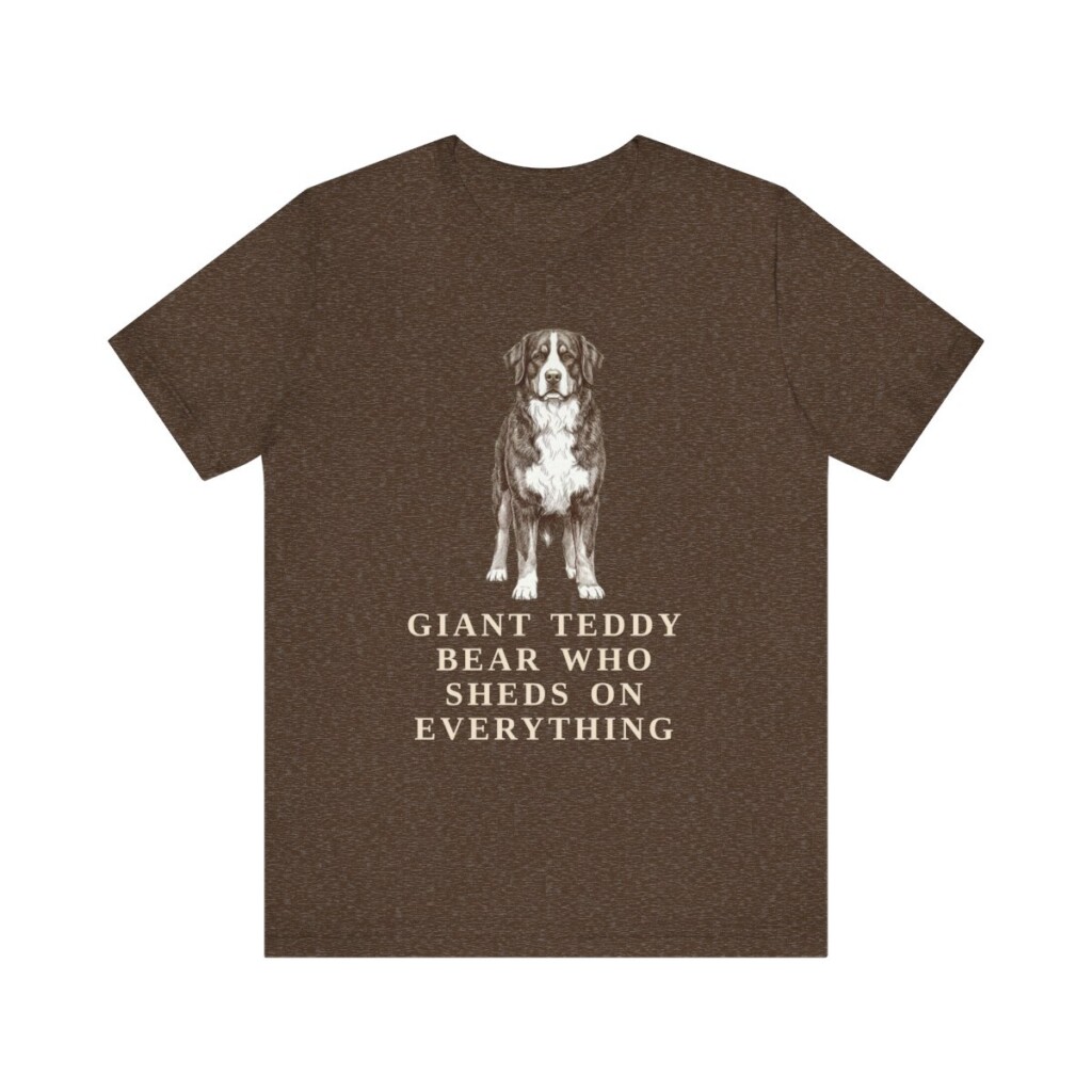 Bernese Mountain Dog Humor Shirt, Vintage Dog Sketch Tee, Dog Humor Gift