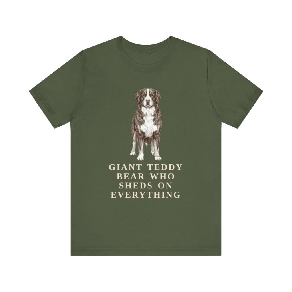 Bernese Mountain Dog Humor Shirt, Vintage Dog Sketch Tee, Dog Humor Gift