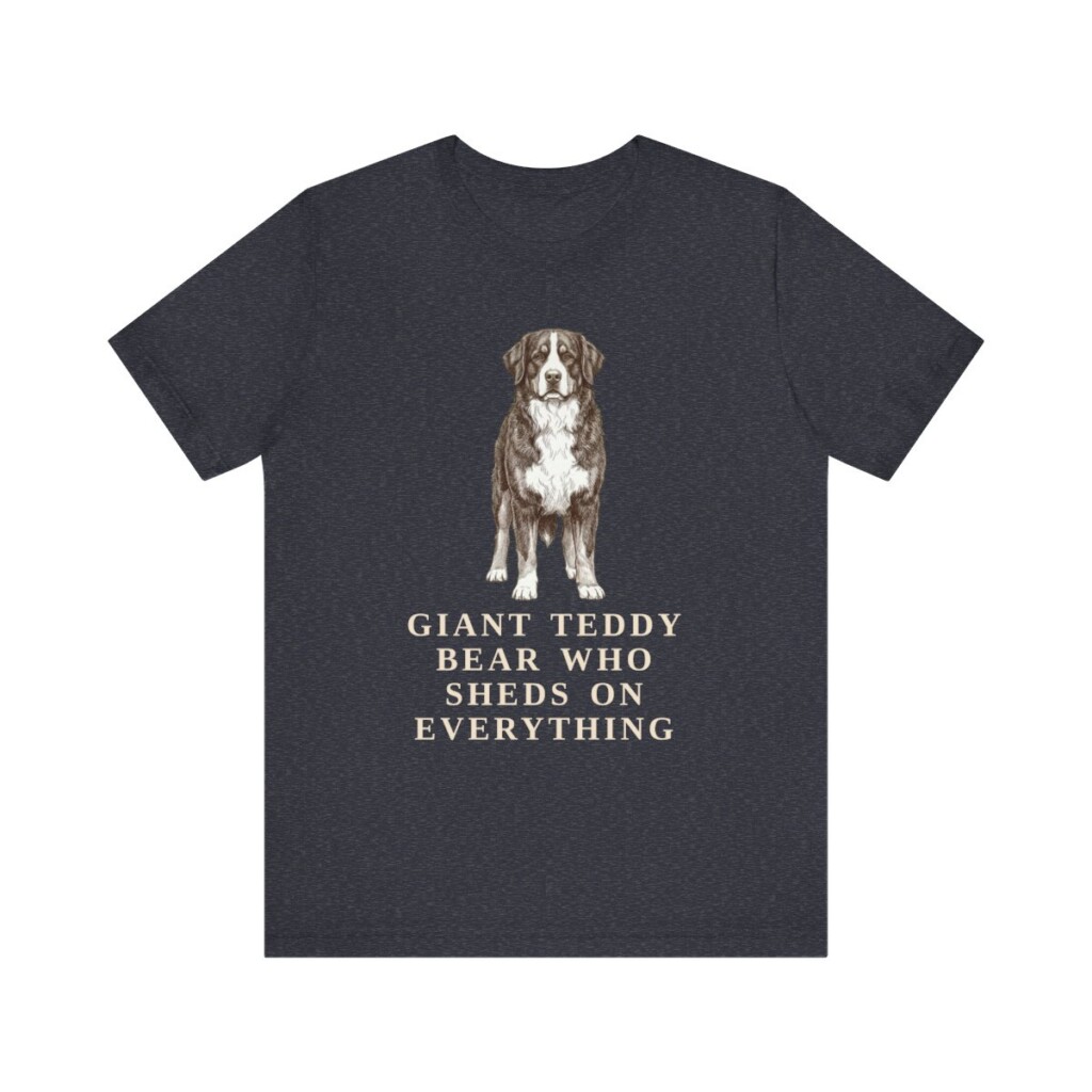 Bernese Mountain Dog Humor Shirt, Vintage Dog Sketch Tee, Dog Humor Gift