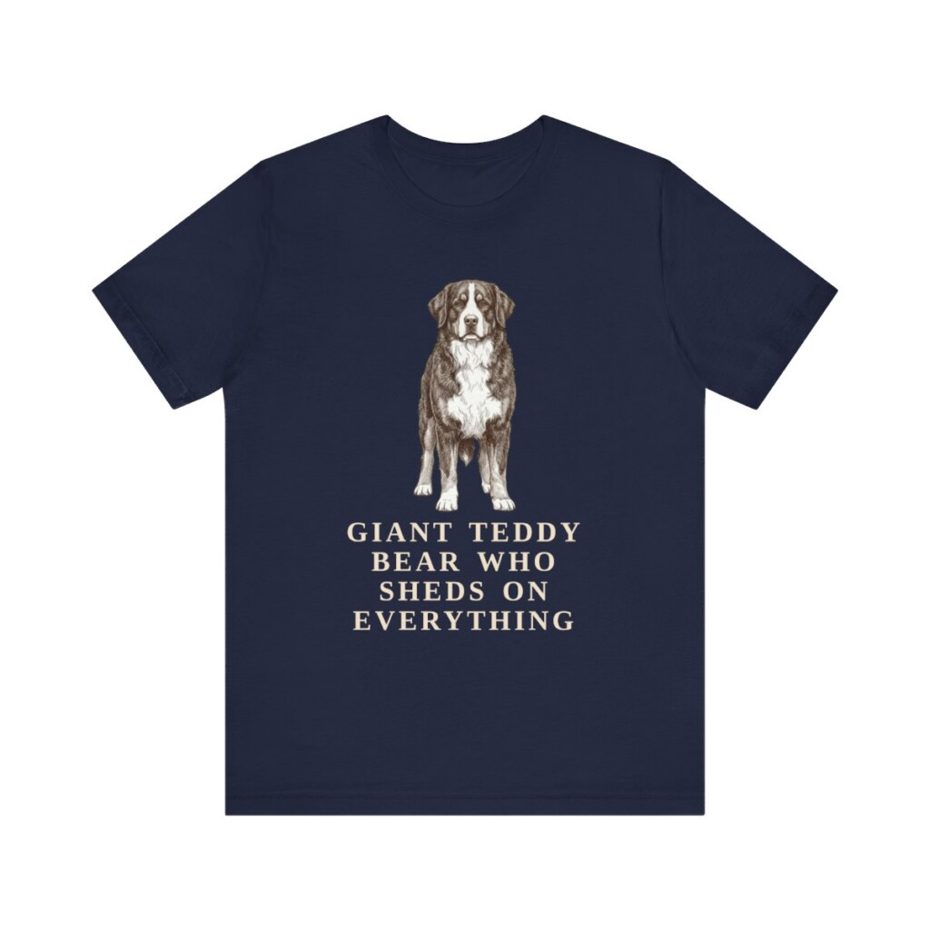 Bernese Mountain Dog Humor Shirt, Vintage Dog Sketch Tee, Dog Humor Gift
