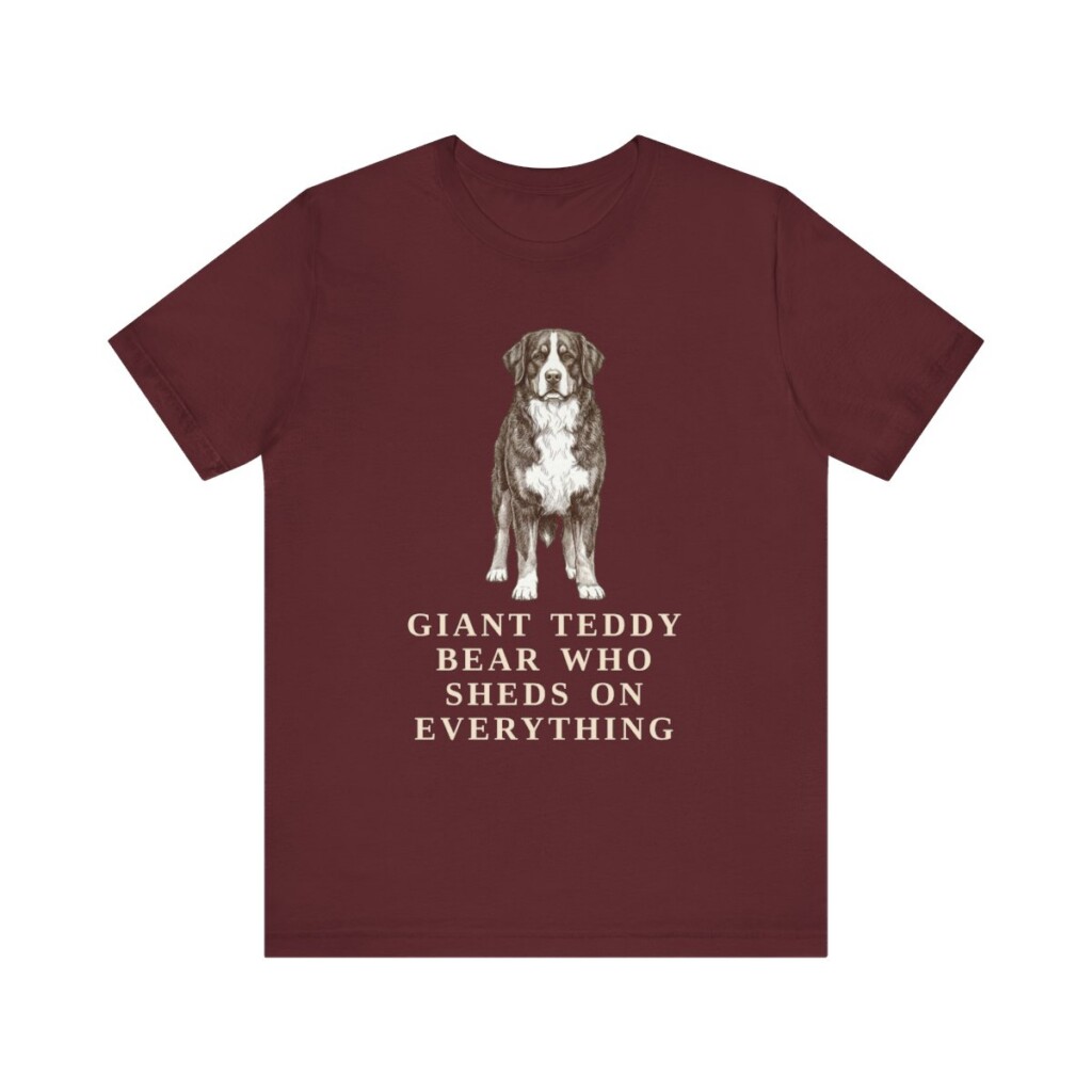 Bernese Mountain Dog Humor Shirt, Vintage Dog Sketch Tee, Dog Humor Gift
