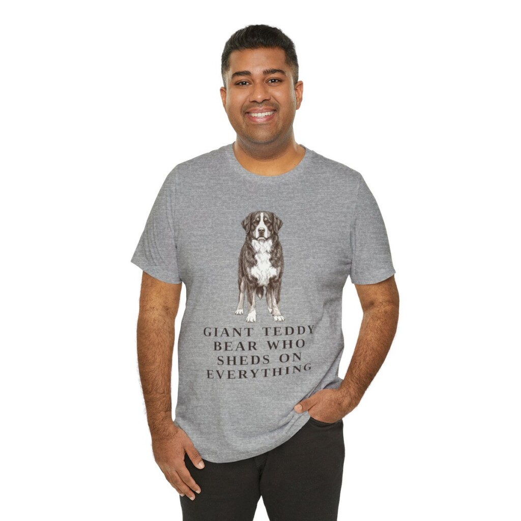 Bernese Mountain Dog Humor Shirt, Vintage Dog Sketch Tee, Dog Humor Gift