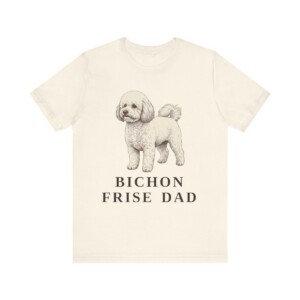 Bichon Frise Dad Shirt, Vintage Dog Sketch Tee, Dog Dad Gift