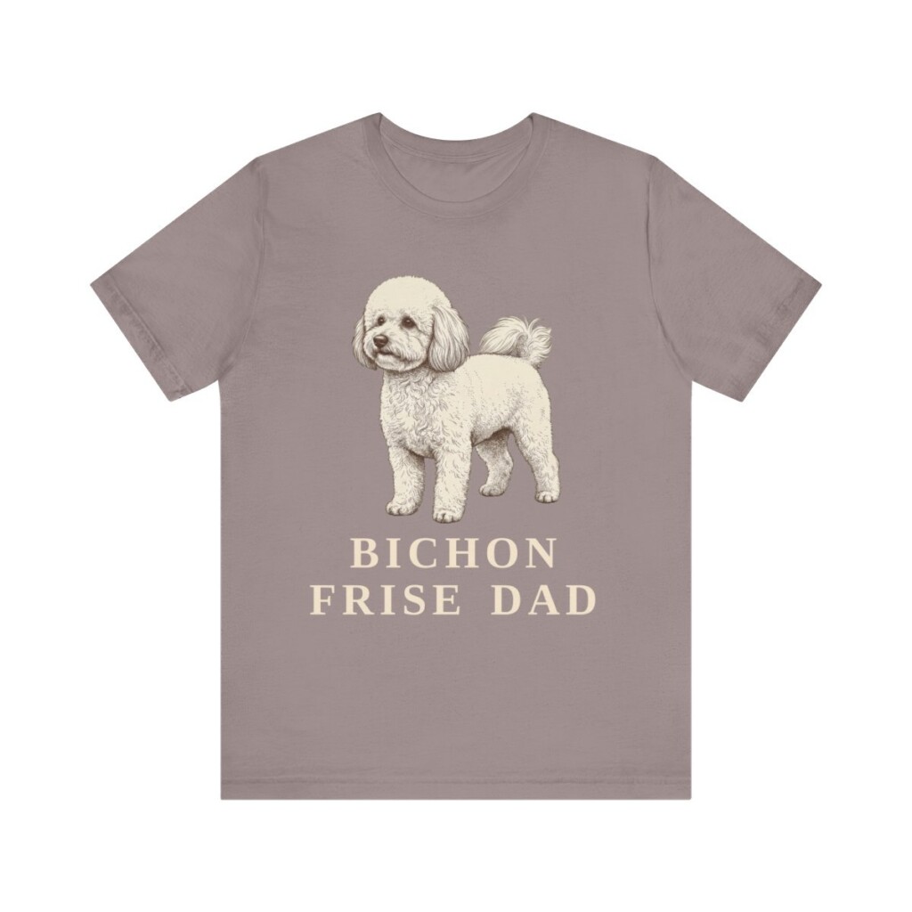 Bichon Frise Dad Shirt, Vintage Dog Sketch Tee, Dog Dad Gift Bichon Frise Dad Shirt, Vintage Dog Sketch Tee, Dog Dad Gift
