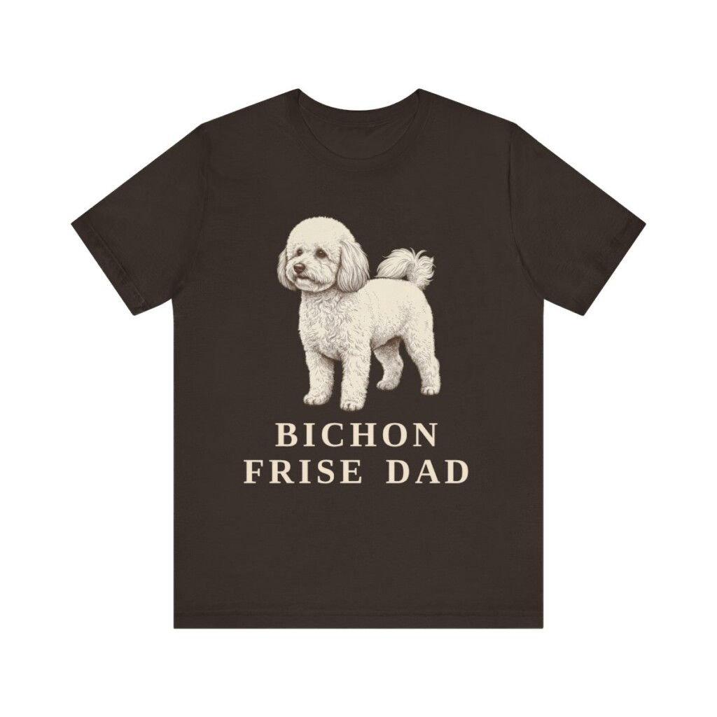Bichon Frise Dad Shirt, Vintage Dog Sketch Tee, Dog Dad Gift Bichon Frise Dad Shirt, Vintage Dog Sketch Tee, Dog Dad Gift