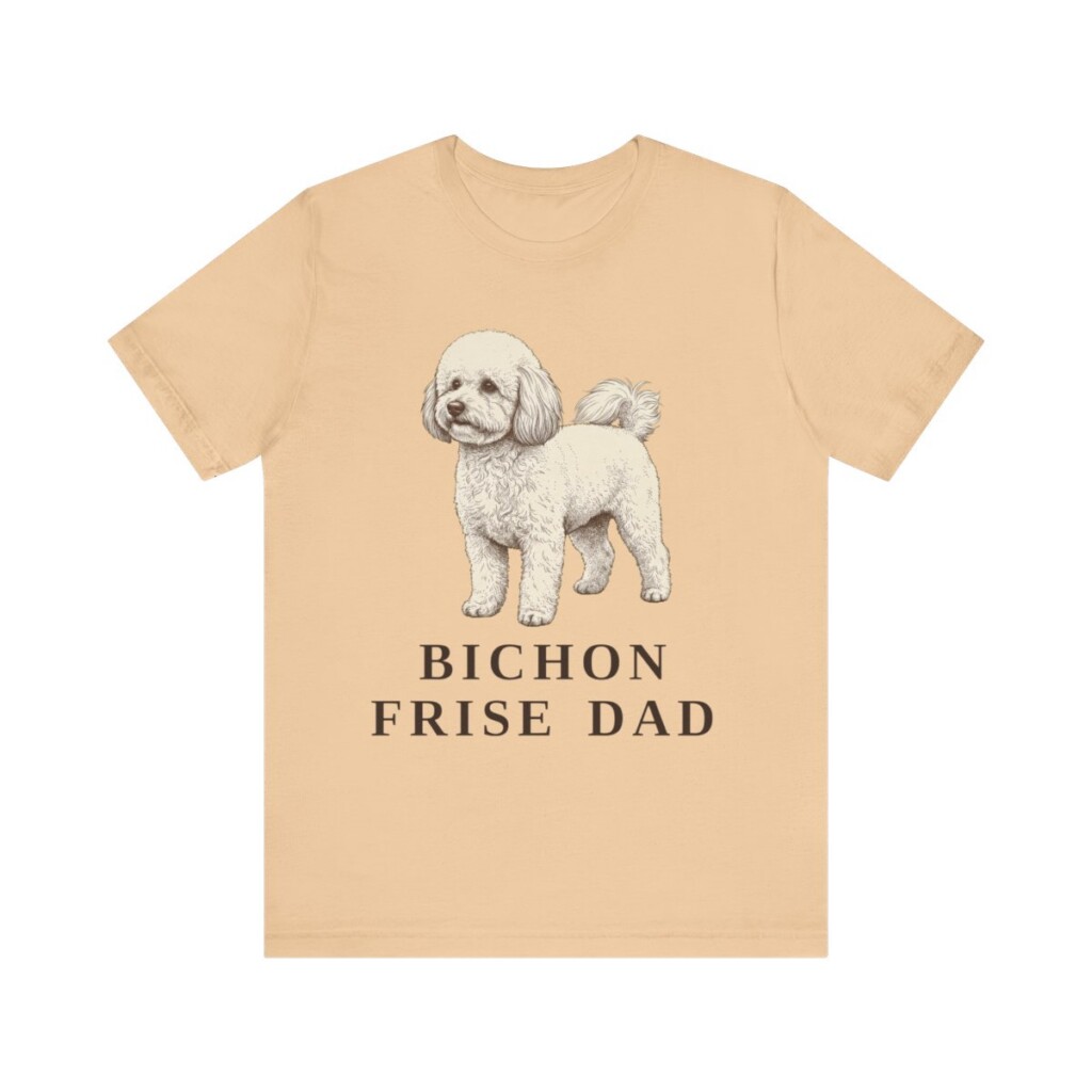 Bichon Frise Dad Shirt, Vintage Dog Sketch Tee, Dog Dad Gift Bichon Frise Dad Shirt, Vintage Dog Sketch Tee, Dog Dad Gift
