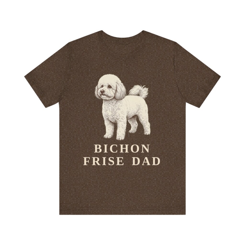 Bichon Frise Dad Shirt, Vintage Dog Sketch Tee, Dog Dad Gift Bichon Frise Dad Shirt, Vintage Dog Sketch Tee, Dog Dad Gift