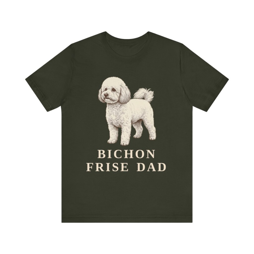 Bichon Frise Dad Shirt, Vintage Dog Sketch Tee, Dog Dad Gift Bichon Frise Dad Shirt, Vintage Dog Sketch Tee, Dog Dad Gift