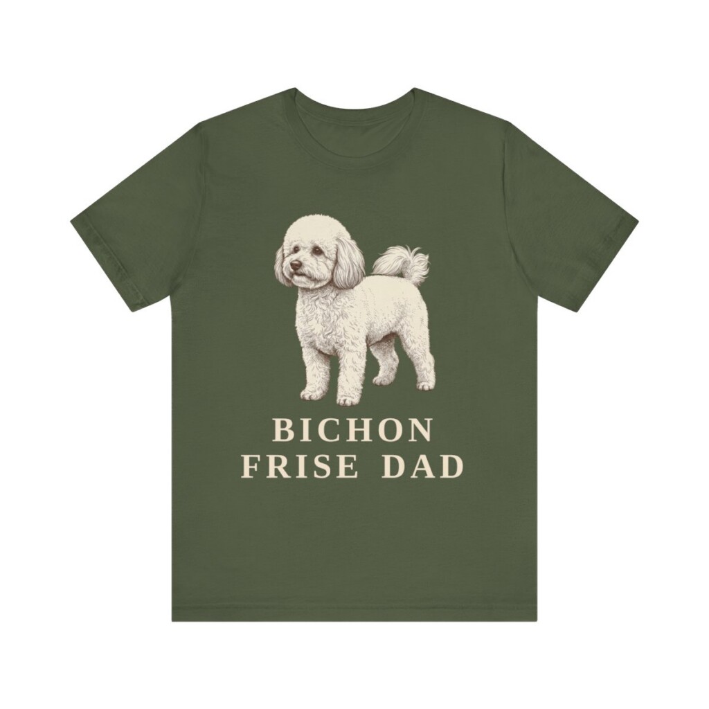 Bichon Frise Dad Shirt, Vintage Dog Sketch Tee, Dog Dad Gift Bichon Frise Dad Shirt, Vintage Dog Sketch Tee, Dog Dad Gift