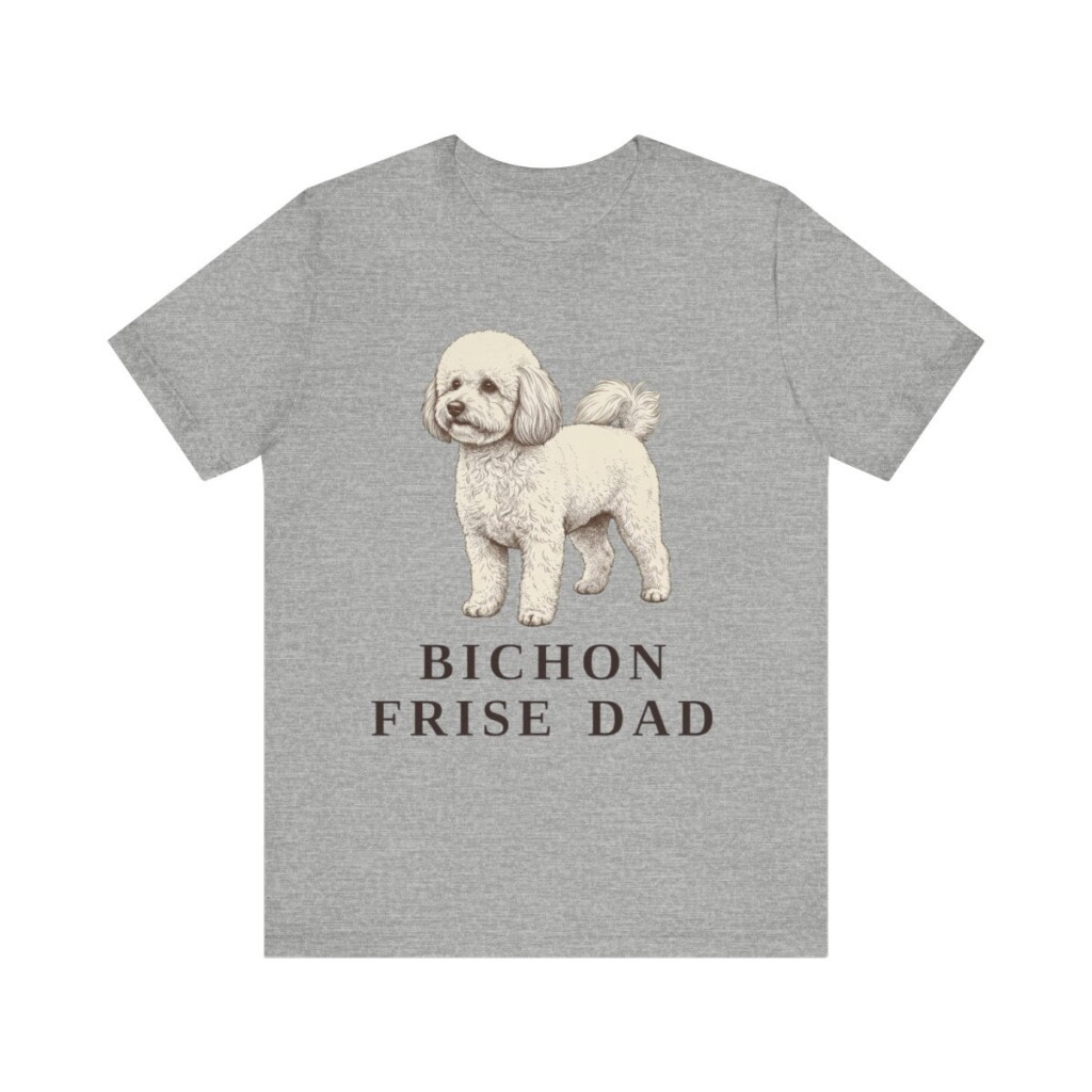 Bichon Frise Dad Shirt, Vintage Dog Sketch Tee, Dog Dad Gift Bichon Frise Dad Shirt, Vintage Dog Sketch Tee, Dog Dad Gift
