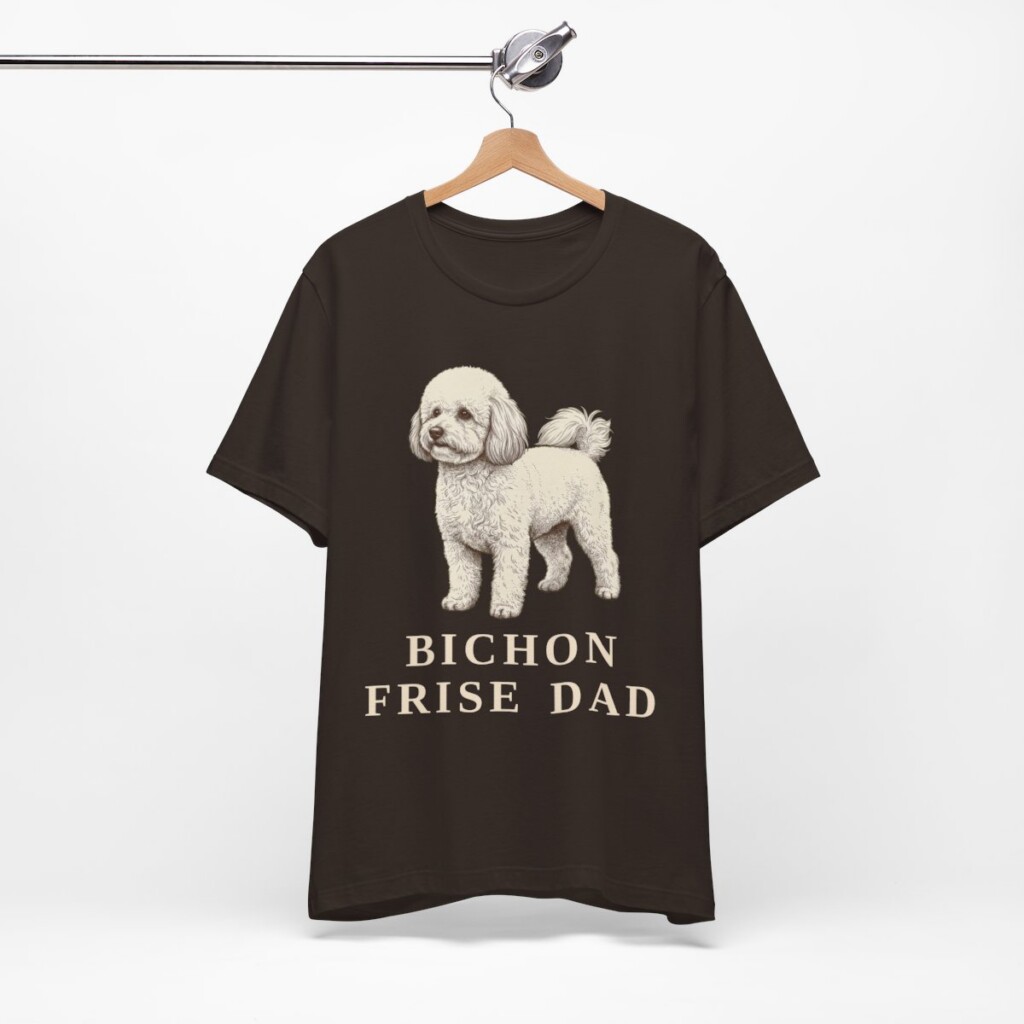 Bichon Frise Dad Shirt, Vintage Dog Sketch Tee, Dog Dad Gift Bichon Frise Dad Shirt, Vintage Dog Sketch Tee, Dog Dad Gift