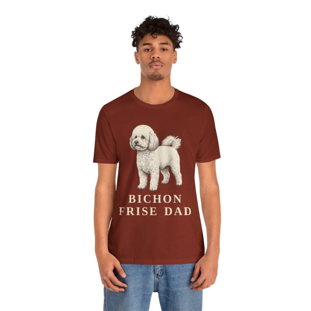 Bichon Frise Dad Shirt, Vintage Dog Sketch Tee, Dog Dad Gift Bichon Frise Dad Shirt, Vintage Dog Sketch Tee, Dog Dad Gift