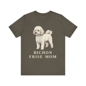 Bichon Frise Mom Shirt, Vintage Dog Sketch Tee, Dog Mom Gift