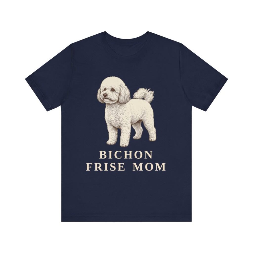 Bichon Frise Mom Shirt, Vintage Dog Sketch Tee, Dog Mom Gift Bichon Frise Mom Shirt, Vintage Dog Sketch Tee, Dog Mom Gift