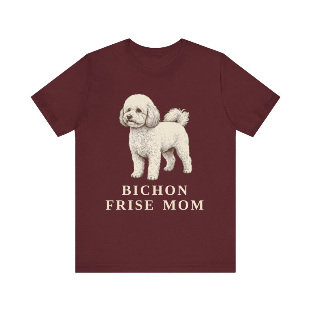 Bichon Frise Mom Shirt, Vintage Dog Sketch Tee, Dog Mom Gift Bichon Frise Mom Shirt, Vintage Dog Sketch Tee, Dog Mom Gift