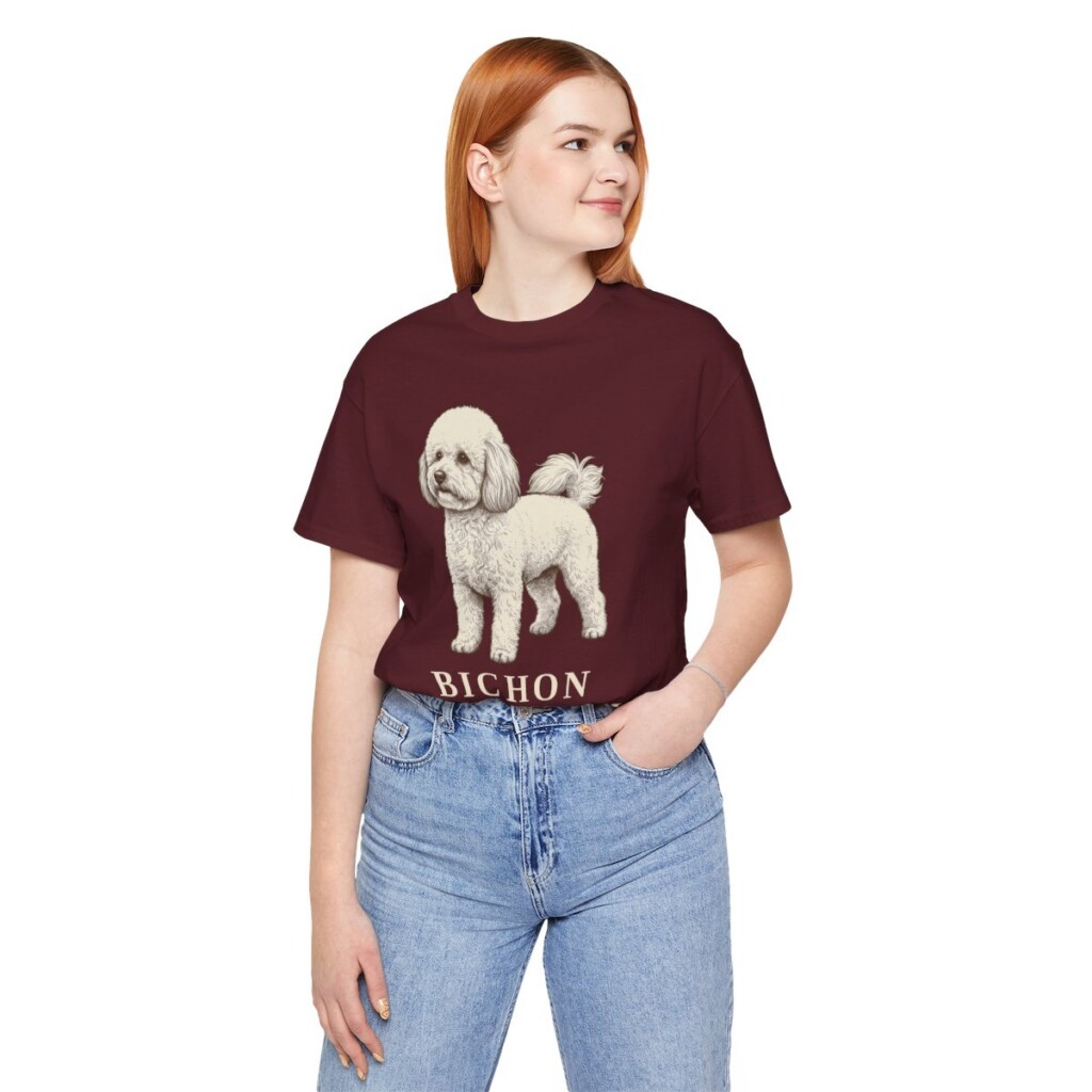 Bichon Frise Mom Shirt, Vintage Dog Sketch Tee, Dog Mom Gift Bichon Frise Mom Shirt, Vintage Dog Sketch Tee, Dog Mom Gift