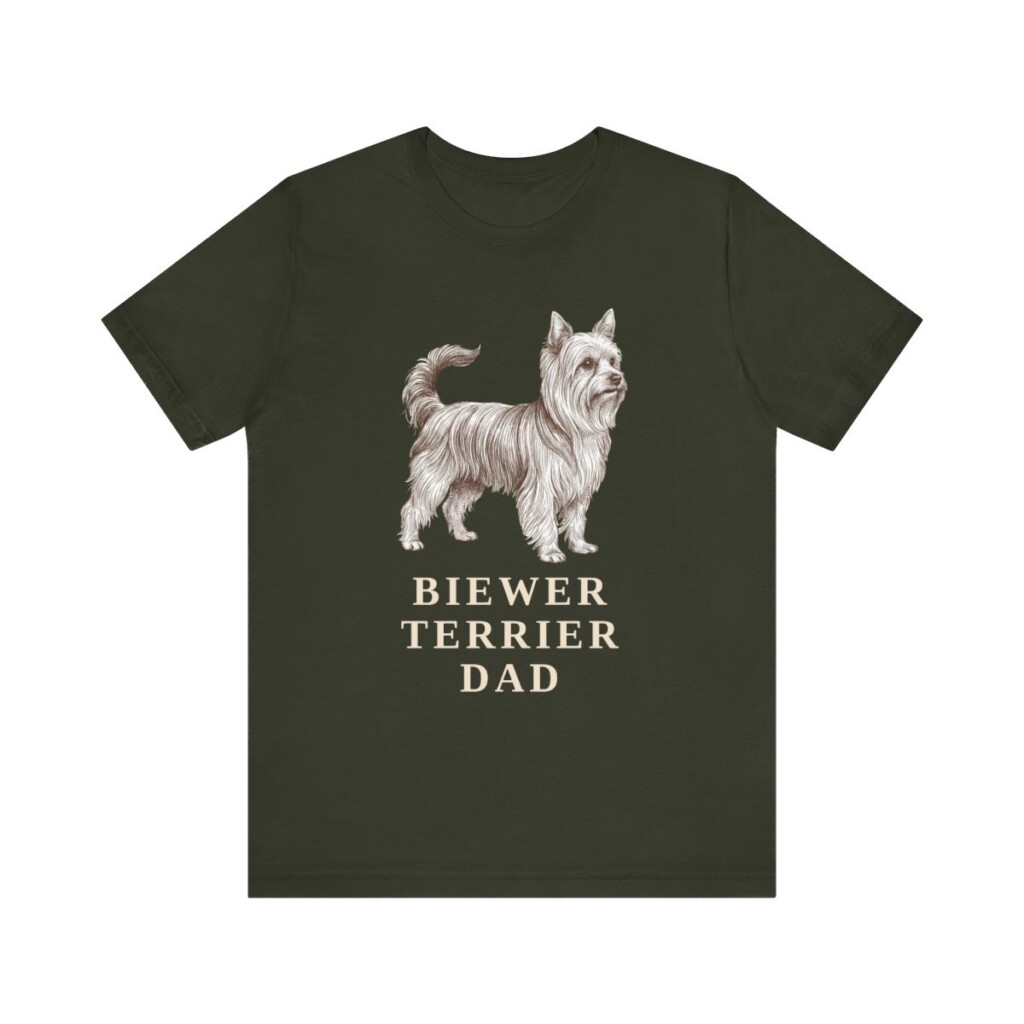 Biewer Terrier Dad Shirt, Vintage Dog Sketch Tee, Dog Dad Gift