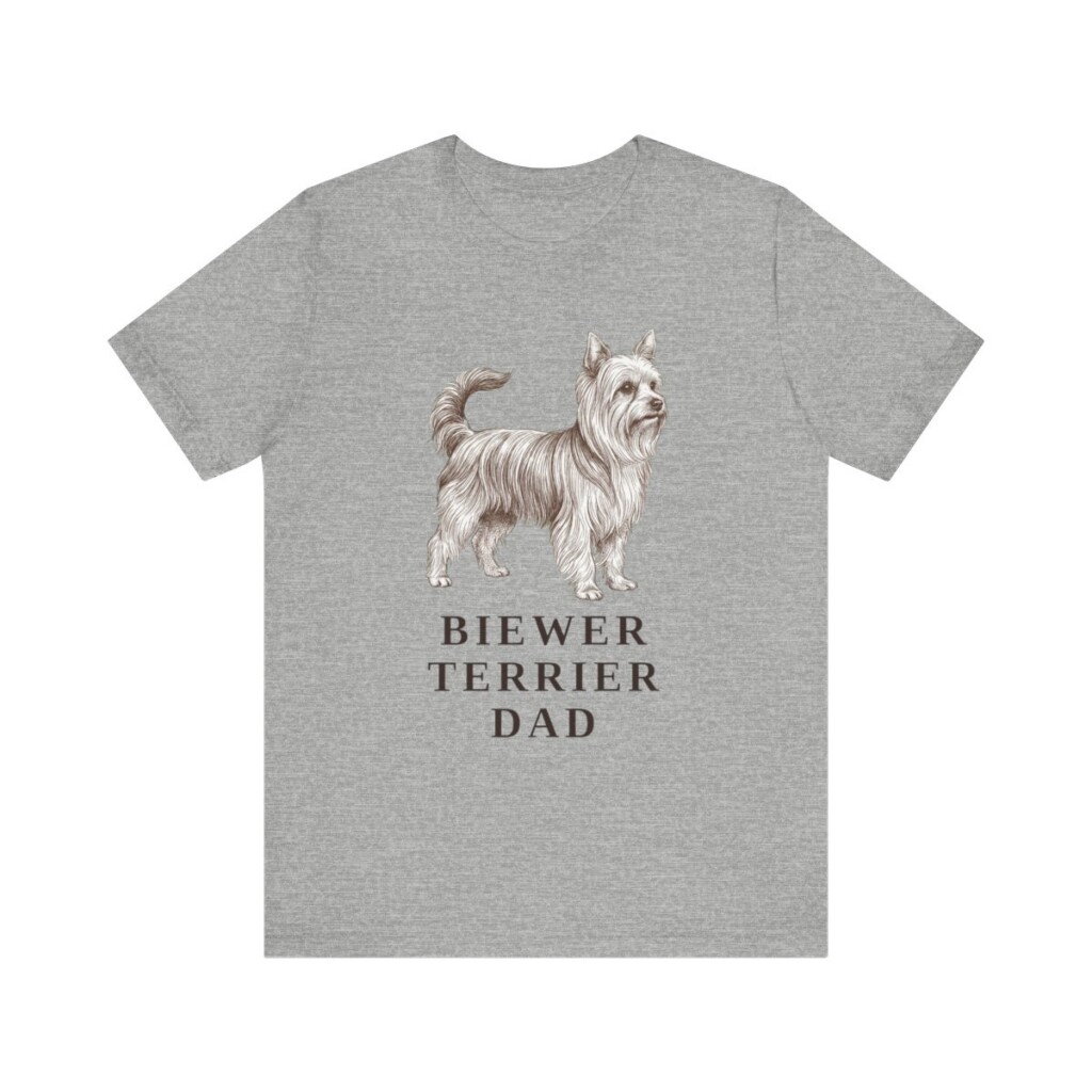 Biewer Terrier Dad Shirt, Vintage Dog Sketch Tee, Dog Dad Gift