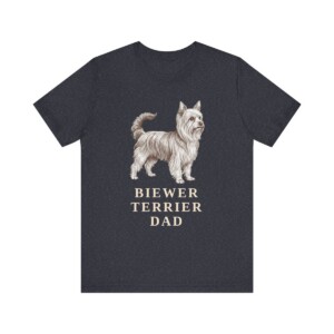 Biewer Terrier Dad Shirt, Vintage Dog Sketch Tee, Dog Dad Gift