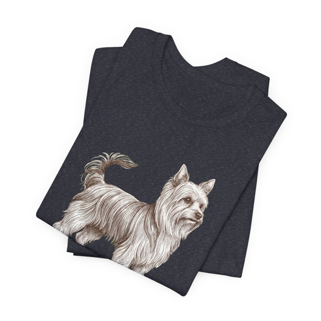 Biewer Terrier Humor Shirt, Vintage Dog Sketch Tee, Dog Humor Gift