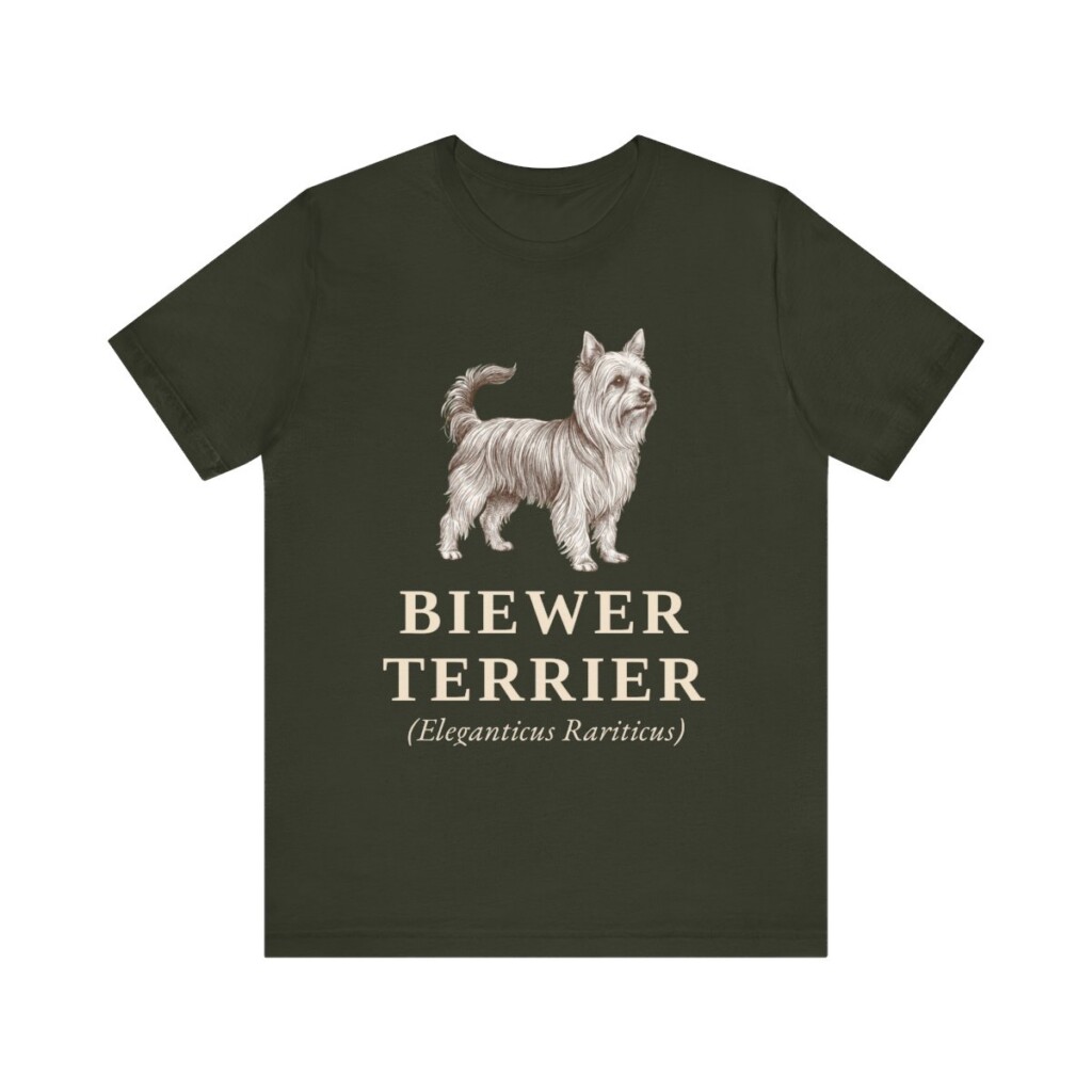Biewer Terrier Latin Shirt, Vintage Dog Sketch Tee, Dog Latin Gift