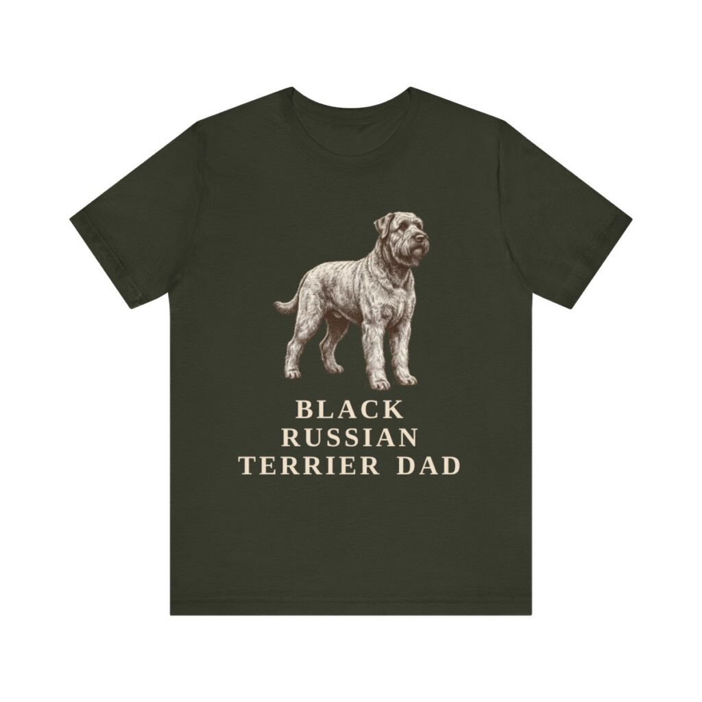 Black Russian Terrier Dad Shirt, Vintage Dog Sketch Tee, Dog Dad Gift Black Russian Terrier Dad Shirt, Vintage Dog Sketch Tee, Dog Dad Gift
