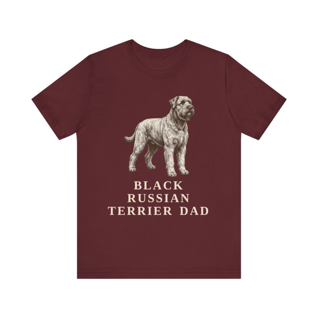 Black Russian Terrier Dad Shirt, Vintage Dog Sketch Tee, Dog Dad Gift Black Russian Terrier Dad Shirt, Vintage Dog Sketch Tee, Dog Dad Gift
