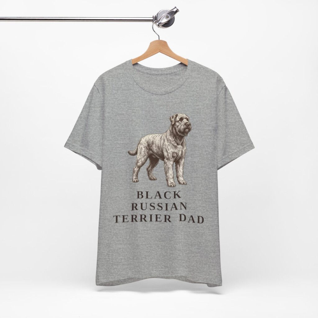 Black Russian Terrier Dad Shirt, Vintage Dog Sketch Tee, Dog Dad Gift Black Russian Terrier Dad Shirt, Vintage Dog Sketch Tee, Dog Dad Gift