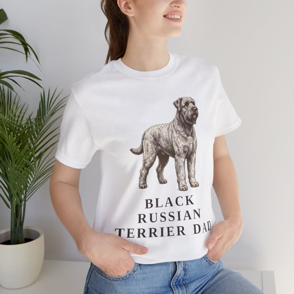 Black Russian Terrier Dad Shirt, Vintage Dog Sketch Tee, Dog Dad Gift Black Russian Terrier Dad Shirt, Vintage Dog Sketch Tee, Dog Dad Gift
