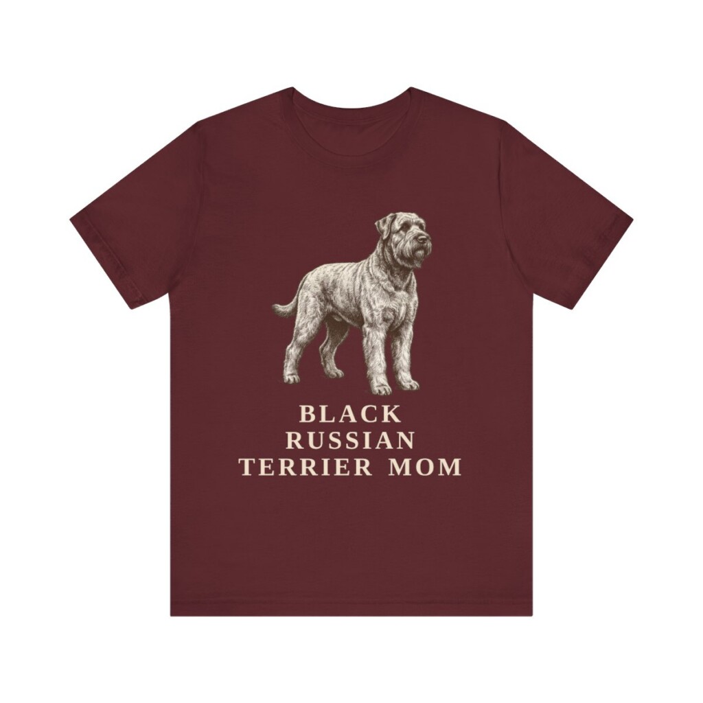 Black Russian Terrier Mom Shirt, Vintage Dog Sketch Tee, Dog Mom Gift