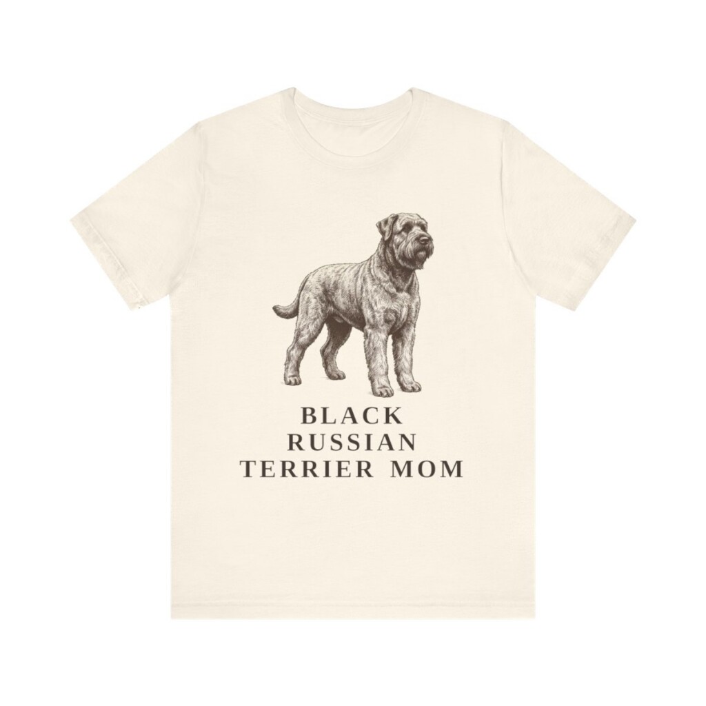 Black Russian Terrier Mom Shirt, Vintage Dog Sketch Tee, Dog Mom Gift