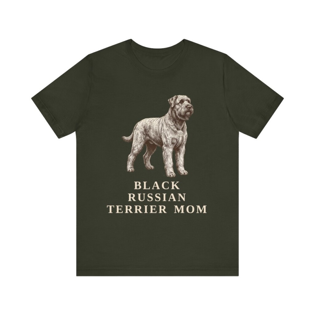 Black Russian Terrier Mom Shirt, Vintage Dog Sketch Tee, Dog Mom Gift