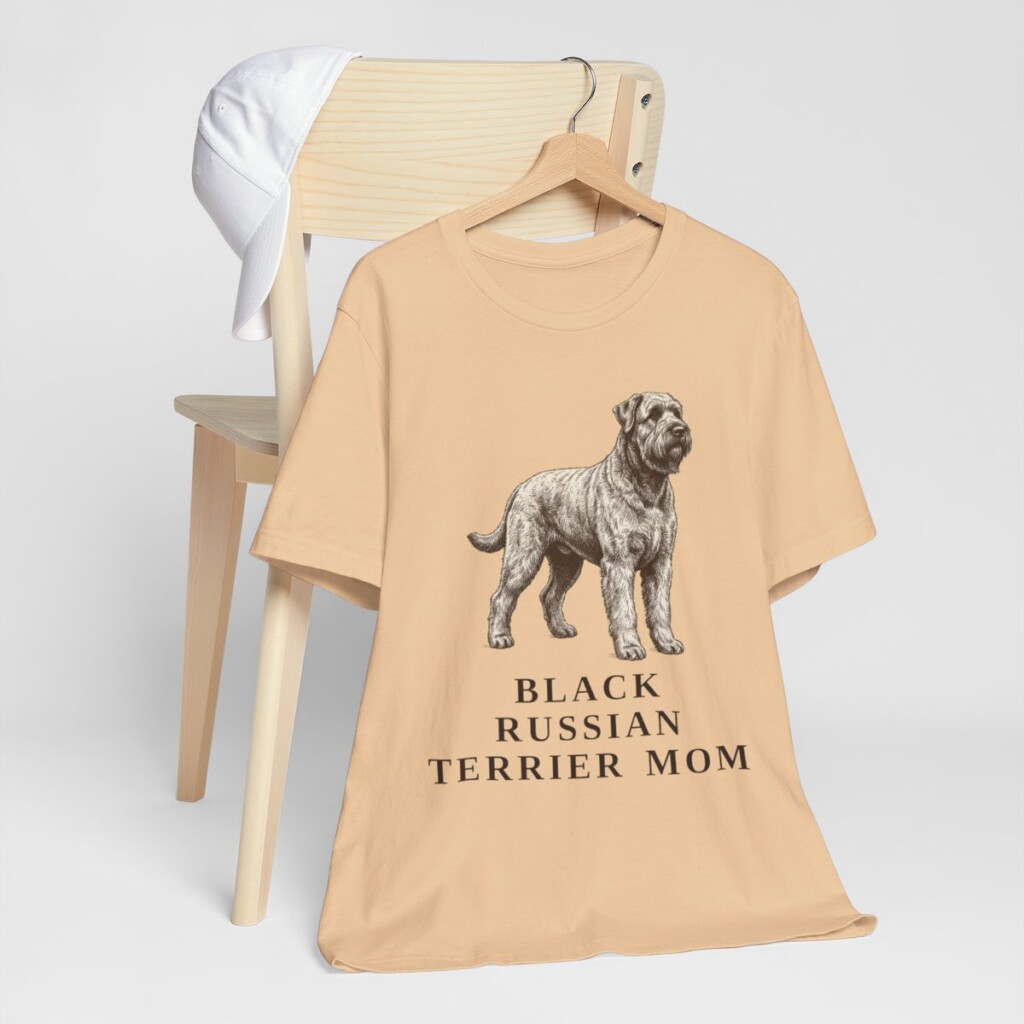 Black Russian Terrier Mom Shirt, Vintage Dog Sketch Tee, Dog Mom Gift