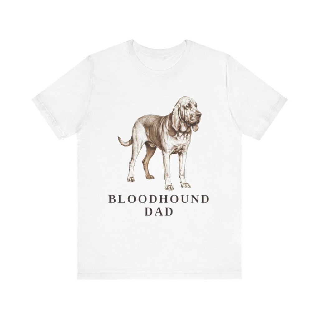 Bloodhound Dad Shirt, Vintage Dog Sketch Tee, Dog Dad Gift