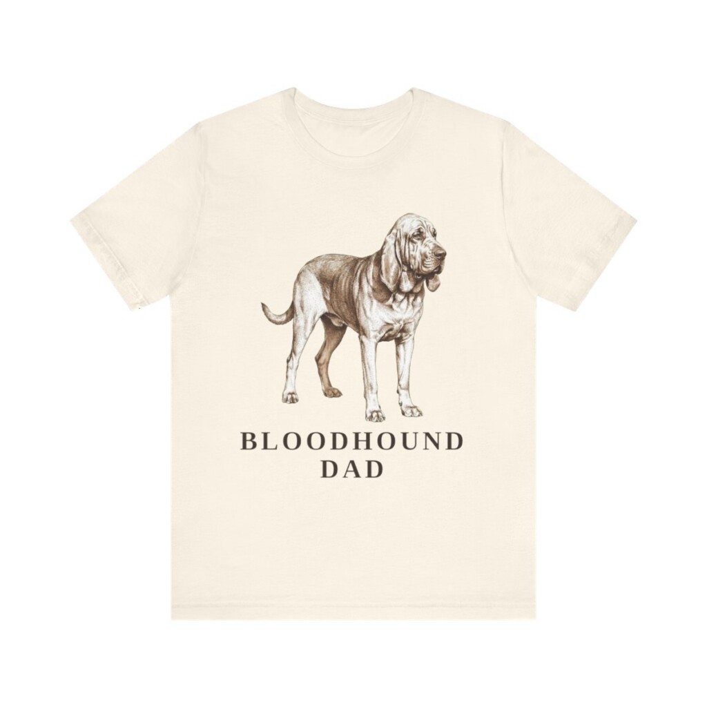 Bloodhound Dad Shirt, Vintage Dog Sketch Tee, Dog Dad Gift